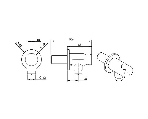 Шланговое подключение Remer SS337M Нержавеющая сталь