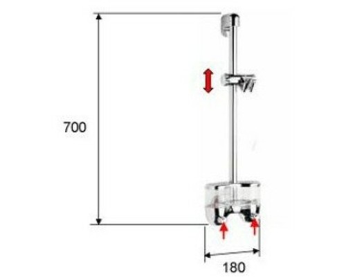 Душевая штанга Remer 312P Хром