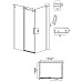 Душевой уголок Grossman Classic 130х90 120.K33.04.1390.21.00 профиль Черный матовый стекло прозрачное