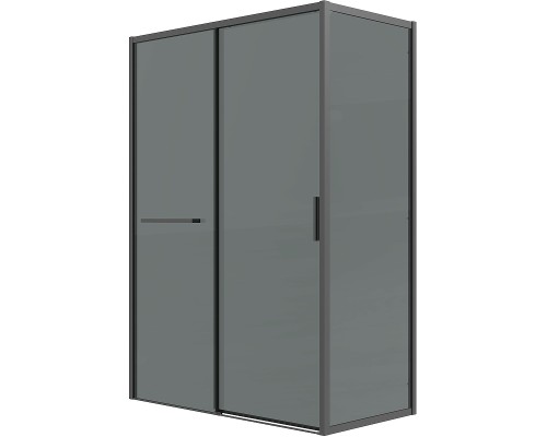 Душевой уголок Grossman Style 120х70 профиль Черный матовый стекло тонированное