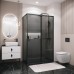 Душевой уголок Grossman Style 120х70 профиль Черный матовый стекло тонированное