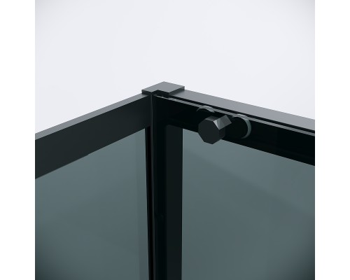 Душевой уголок Grossman Style 120х70 профиль Черный матовый стекло тонированное