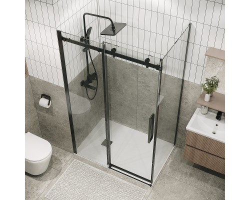 Душевой уголок Grossman Classic 110х90 120.K33.04.1190.42.00 профиль Графит сатин стекло прозрачное