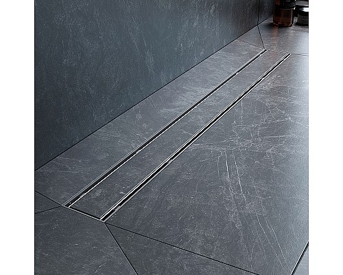 Душевой лоток AM.PM PrimeFlow 80 W02SC-U11-080-04SB с решеткой Хром матовый / под плитку Tile