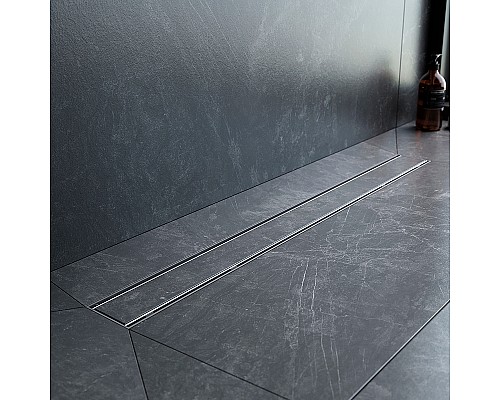 Душевой лоток AM.PM PrimeFlow 80 W02SC-U11-080-04SB с решеткой Хром матовый / под плитку Tile