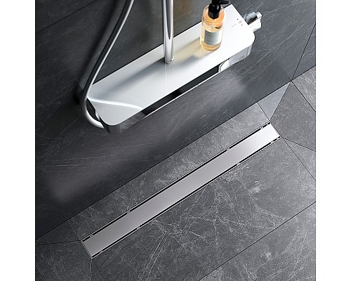 Душевой лоток AM.PM PrimeFlow 80 W02SC-U11-080-04SB с решеткой Хром матовый / под плитку Tile