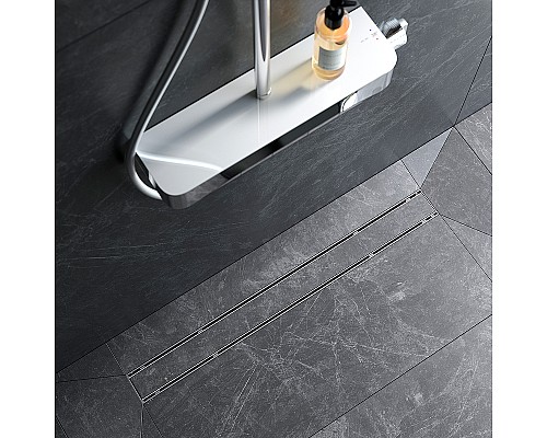 Душевой лоток AM.PM PrimeFlow 80 W02SC-U11-080-04SB с решеткой Хром матовый / под плитку Tile