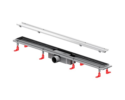 Душевой лоток AM.PM PrimeFlow 90 W02SC-U11-090-04SB с решеткой Хром матовый / под плитку Tile