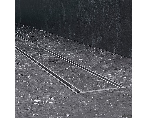 Душевой лоток AM.PM PrimeFlow 90 W02SC-U11-090-04SB с решеткой Хром матовый / под плитку Tile