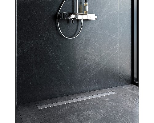 Душевой лоток AM.PM PrimeFlow 90 W02SC-U11-090-04SB с решеткой Хром матовый / под плитку Tile