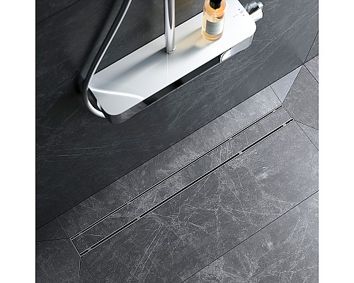 Душевой лоток AM.PM PrimeFlow 90 W02SC-U11-090-04SB с решеткой Хром матовый / под плитку Tile