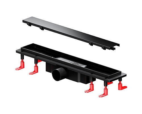 Душевой лоток AM.PM PrimeFlow 50 W02SC-U11-050-04BM с Черной матовой решеткой / под плитку Tile