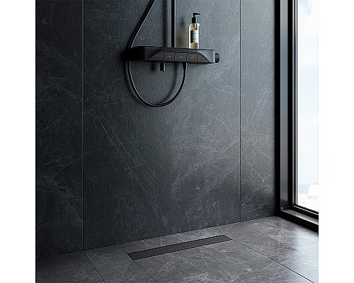 Душевой лоток AM.PM PrimeFlow 50 W02SC-U11-050-04BM с Черной матовой решеткой / под плитку Tile