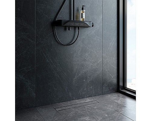 Душевой лоток AM.PM PrimeFlow 50 W02SC-U11-050-04BM с Черной матовой решеткой / под плитку Tile