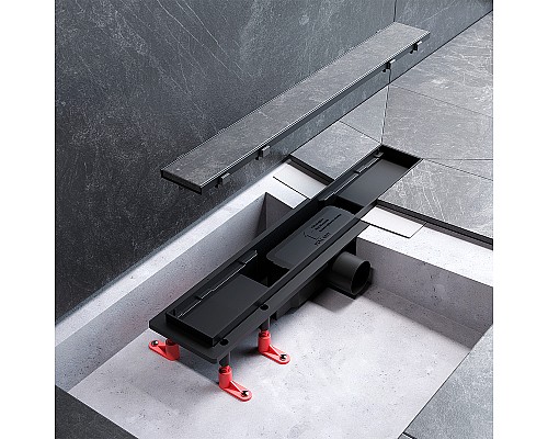 Душевой лоток AM.PM PrimeFlow 50 W02SC-U11-050-04BM с Черной матовой решеткой / под плитку Tile