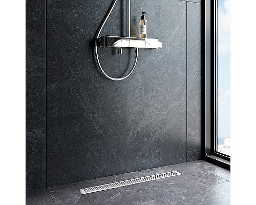 Душевой лоток AM.PM MasterFlow 70 W01SC-P11-070-01SB с решеткой Хром матовый Cut Gradient