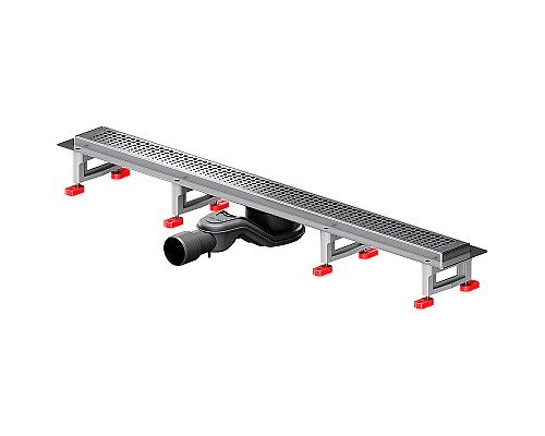 Душевой лоток AM.PM MasterFlow 80 W01SC-P11-080-01SB с решеткой Хром матовый Cut Gradient