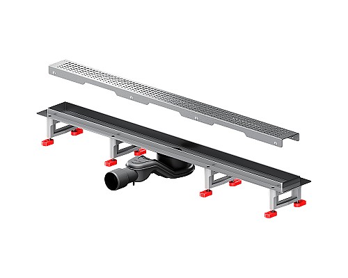 Душевой лоток AM.PM MasterFlow 80 W01SC-P11-080-01SB с решеткой Хром матовый Cut Gradient