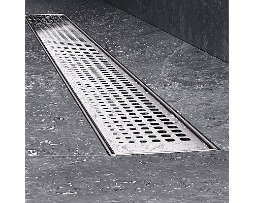 Душевой лоток AM.PM MasterFlow 80 W01SC-P11-080-01SB с решеткой Хром матовый Cut Gradient