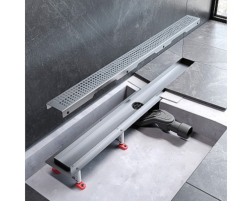 Душевой лоток AM.PM MasterFlow 80 W01SC-P11-080-01SB с решеткой Хром матовый Cut Gradient