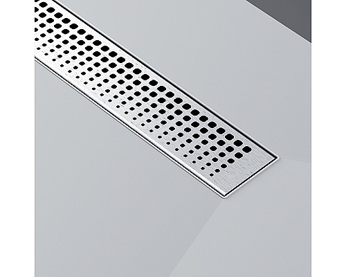 Душевой лоток AM.PM MasterFlow 80 W01SC-P11-080-01SB с решеткой Хром матовый Cut Gradient