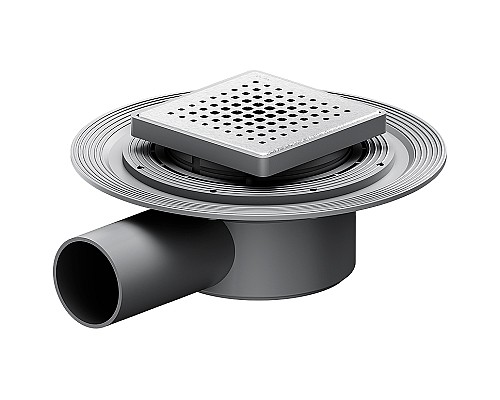 Душевой трап AM.PM MasterFlow 10 W01BD-P11-010-01SB с решеткой Хром матовый Cut Gradient