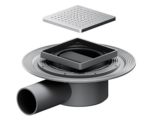 Душевой трап AM.PM MasterFlow 10 W01BD-P11-010-01SB с решеткой Хром матовый Cut Gradient