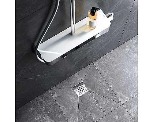 Душевой трап AM.PM MasterFlow 10 W01BD-P11-010-01SB с решеткой Хром матовый Cut Gradient