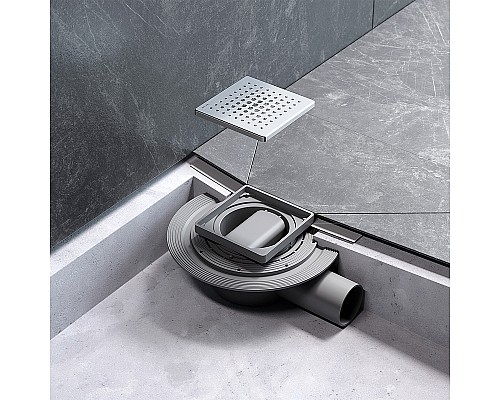 Душевой трап AM.PM MasterFlow 10 W01BD-P11-010-01SB с решеткой Хром матовый Cut Gradient