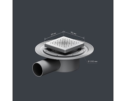 Душевой трап AM.PM MasterFlow 10 W01BD-P11-010-01SB с решеткой Хром матовый Cut Gradient