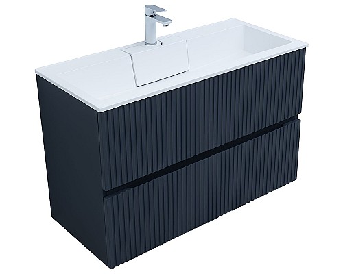 Тумба под раковину Aquanet Джейн 100 313304 подвесная Маренго