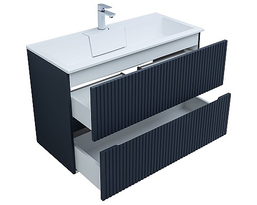 Тумба под раковину Aquanet Джейн 100 313304 подвесная Маренго