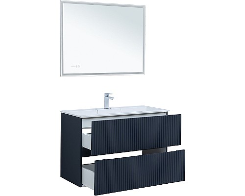 Тумба под раковину Aquanet Джейн 100 313304 подвесная Маренго