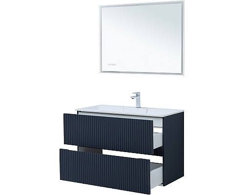 Тумба под раковину Aquanet Джейн 100 313304 подвесная Маренго