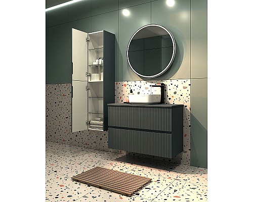 Тумба под раковину Aquanet Джейн 100 313304 подвесная Маренго