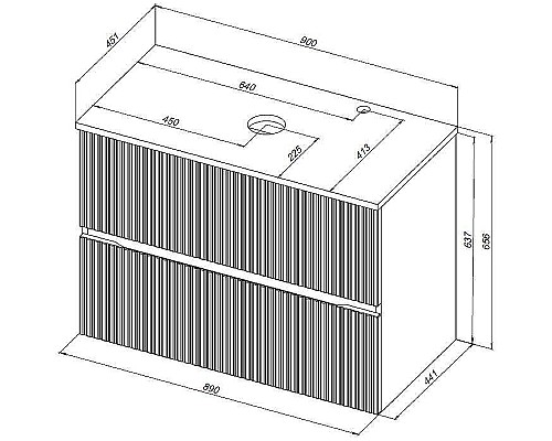 Тумба под раковину Aquanet Джейн 100 313304 подвесная Маренго