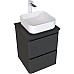 Тумба под раковину Aquanet Эмбер 50 330464 подвесная Черная матовая