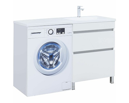 Тумба под раковину Aquanet Вега 130 329125 Белый глянец