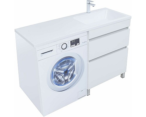 Тумба под раковину Aquanet Вега 130 329125 Белый глянец