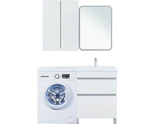 Тумба под раковину Aquanet Вега 130 329125 Белый глянец