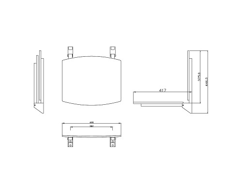 Сиденье для душа Nofer 15042.FIX.NBA Белое