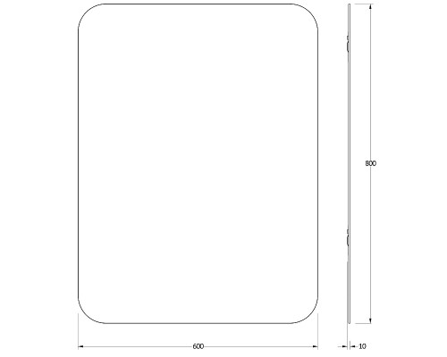 Зеркало Evoform Primary 80х60 BY 0128 со шлифованной кромкой