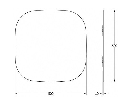 Зеркало Evoform Primary 50х50 BY 0136 со шлифованной кромкой