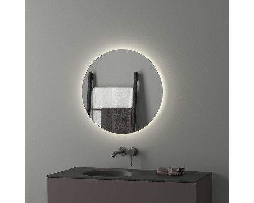 Зеркало Evoform Ledshine d60 с подсветкой 15 W - без выключателя - нейтральный белый свет
