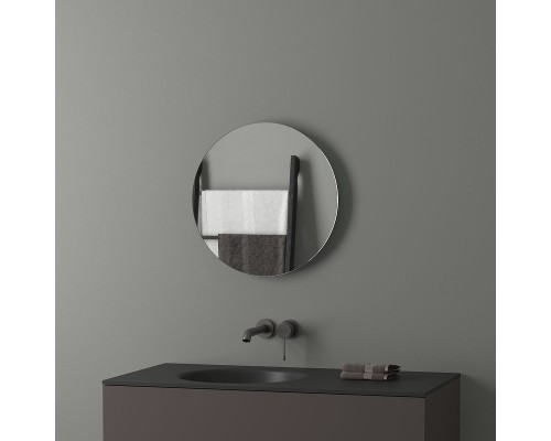 Зеркало Evoform Ledshine d50 с подсветкой 12 W - без выключателя - теплый белый свет
