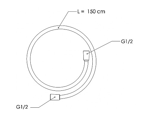 Душевой шланг Remer SS332CN150 Нержавеющая сталь