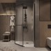 Душевой уголок Grossman Pragma 90х90 302.K33.03.9090.42.00 профиль Графит сатин стекло прозрачное
