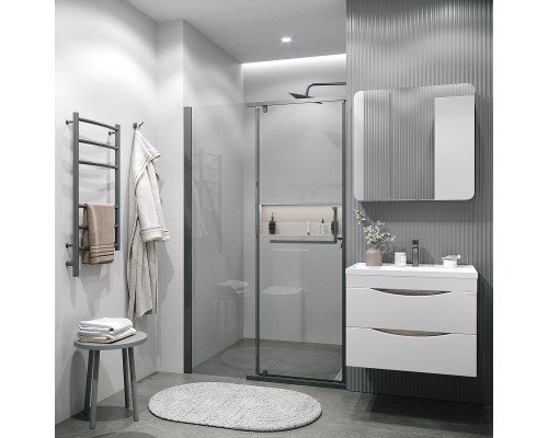 Душевая дверь Grossman Pragma 120 100.K33.03.120.42.00 профиль Графит сатин стекло прозрачное