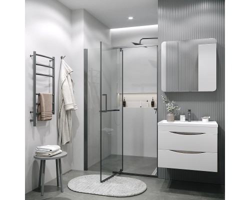 Душевая дверь Grossman Pragma 120 100.K33.03.120.42.00 профиль Графит сатин стекло прозрачное