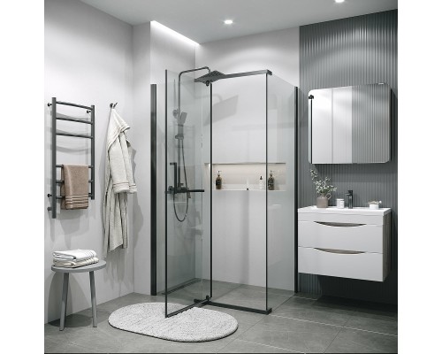 Душевой уголок Grossman Pragma 120х80 120.K33.03.1280.42.00 профиль Графит сатин стекло прозрачное